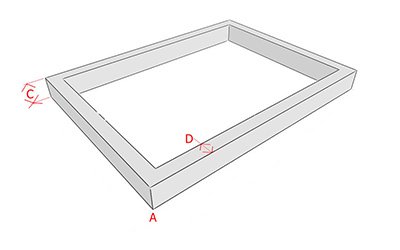 Схема измерения ленточного фундамента